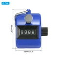 thumbnail image 2 of Uxcell Clicker Counter Hand Tally Counter Mechanical 4-Digit Number Click Pitch Counter Blue 3Pack, 2 of 5