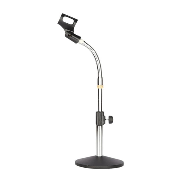 Soporte para micrófono de escritorio, flexible, resistente, portátil, con base para micrófono de mesa. Astilla