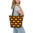thumbnail image 2 of Uemuo Orange Pumpkin And Autumn Maple Print Tote Bags for Women,Large Capacity Corduroy Bag,Reusable Grocery Shoulder Bag,Beach Tote with Zipper Closure, Daily Essentials, 2 of 7