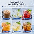 thumbnail image 5 of Friwest Nugget Ice Maker Countertop, 44lbs/24H Pebble Ice Maker Machine, Self-Cleaning Countertop Ice Makers with Ice Scoop, 8-10 Minute First Ice, 5 of 9