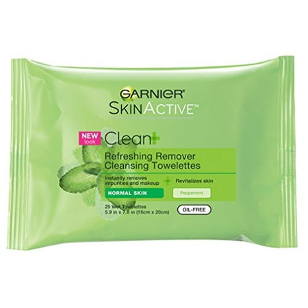 Garnier SkinActive Clean+ Refreshing Makeup Remover Wipes,  25