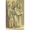thumbnail image 2 of John Skippe 11x14 Black Ornate Wood Framed Double Matted Museum Art Print Titled: A Group of Monks and a Woman (1780s), 2 of 5
