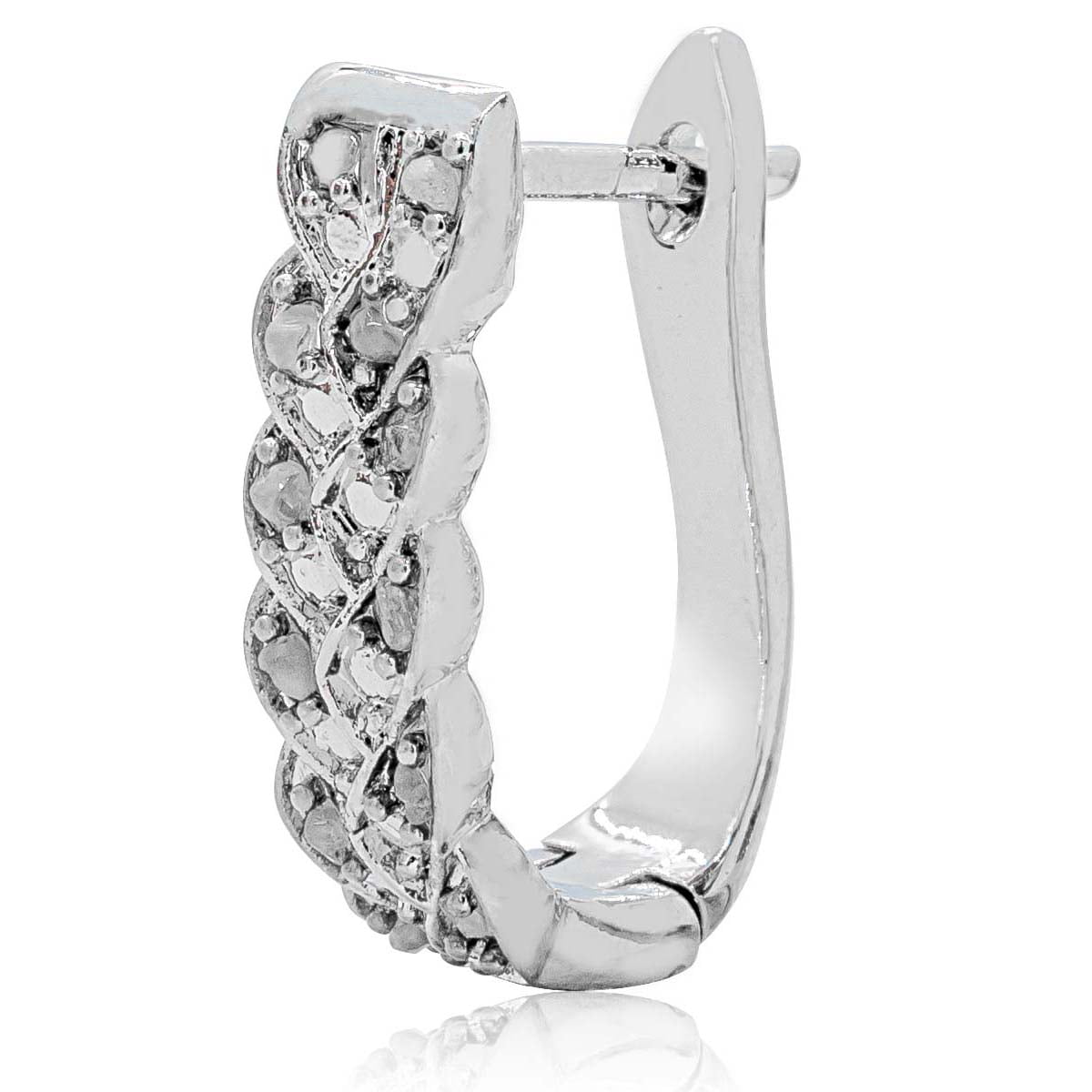SuperJeweler 1/4 Carat Diamond Infinity Hoop Earrings, 1/2 Inch For Women