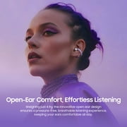 TOZO Open Ear Headphones, Clip on Earbud, 24H, Stereo Bass, Noise Cancelling Mics Clear Calls, Lightweight Comfort Fit for Sports Running Workout, Purple