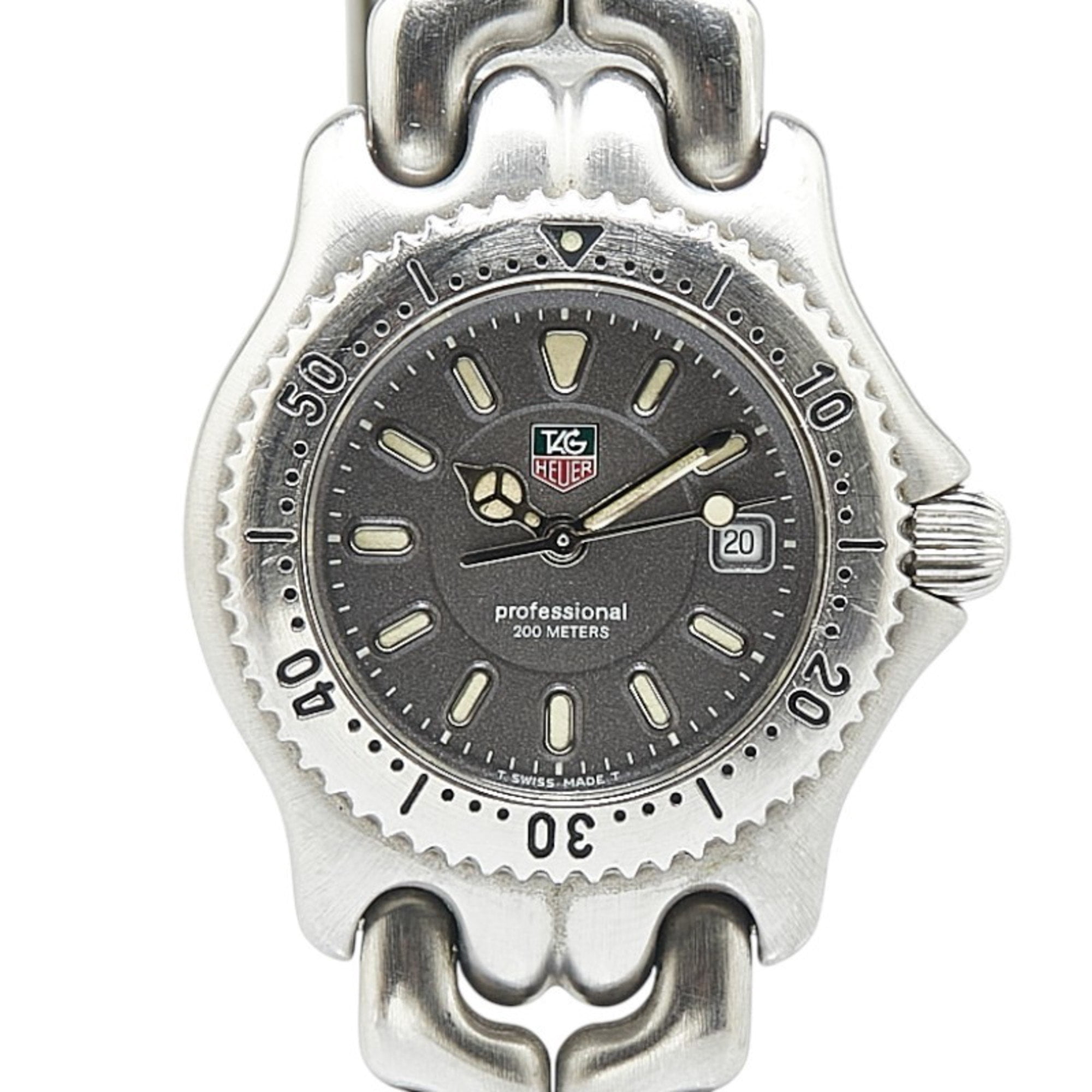 Pre-Owned TAG Heuer Sel S99.008M Stainless Steel Cream Quartz