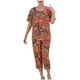 thumbnail image 1 of Juegos de Dos Piezas para las Mujeres de Verano Casual Manga Corta Cuello Redondo Pijamas Y Pantalones Cortos, Pijamas de Verano para las Mujeres, 1 of 3