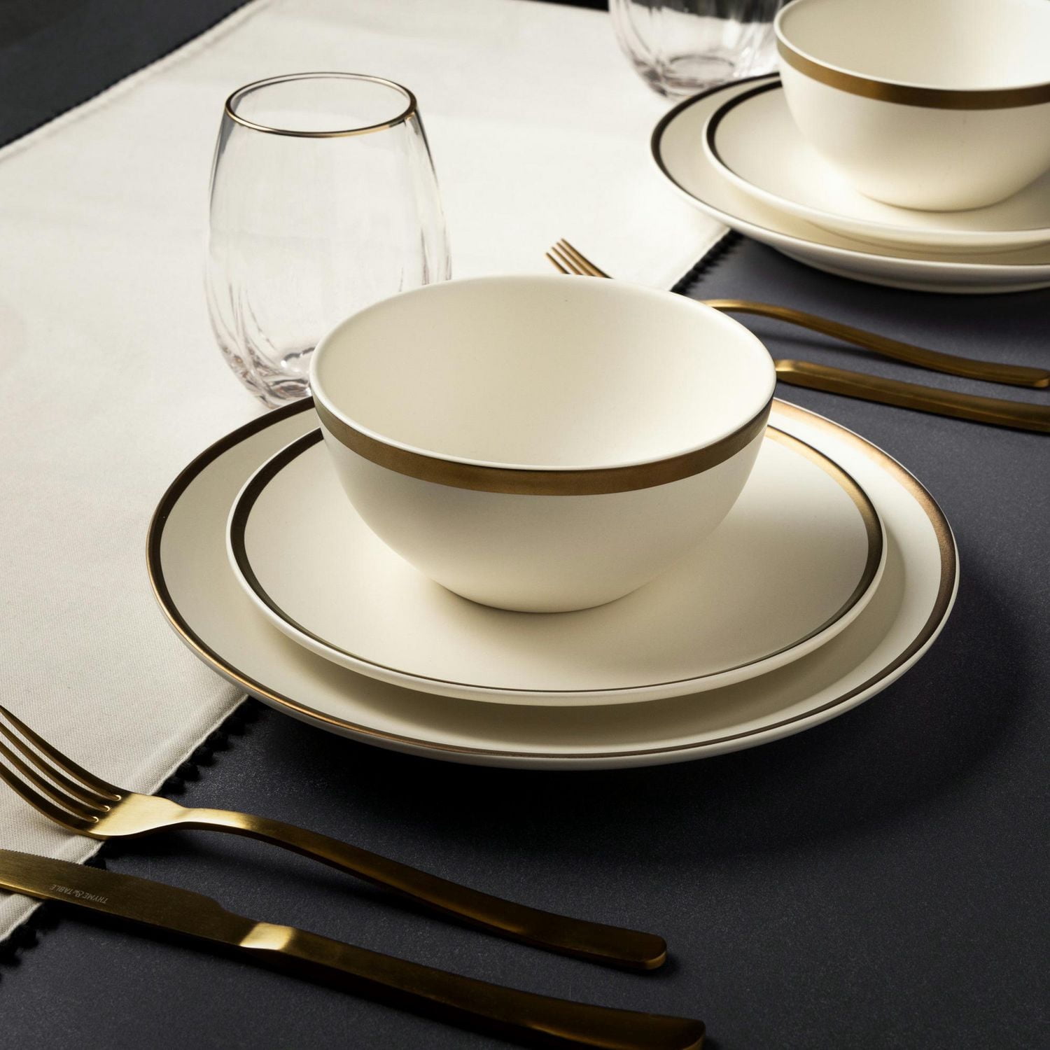 Thyme & Table Stoneware Salad Plate, Everest Collection, White