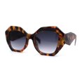 thumbnail image 3 of Womens Geometric Diamond Cut Mod Butterfly Chic Fashion Sunglasses Tortoise Smoke, 3 of 4
