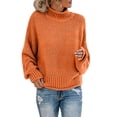thumbnail image 1 of Tricot Mode Automne Hiver pour Femmes, Chandail à Col Roulé à Fil Épais, 1 of 5