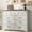 White, variant on NEGYLIM 9 Drawers Dresser for Bedroom Dressers & Chest of Drawers with Vintage Handles,Long White Dresser for Living Room,Hallway,Study(Rustic White)