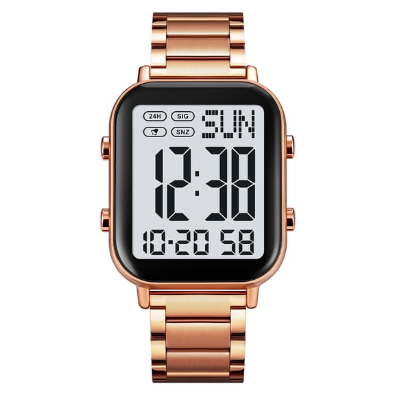 A Mens Outdoor Sports Digital Watch Waterproof With Luminous Display Suitable for Hiking Camping Running Swimming and Other Sports Made of Metal Material