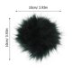 thumbnail image 2 of BEADCEST 2Ud Pompones De Piel Sintética Verde Oscuro Para Sombreros Adornos Artesanales Suaves, 2 of 7
