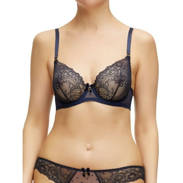 Dita Von Teese NAVY Fiamma Underwire Balconette Bra, US 38C, UK 38C