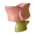 thumbnail image 1 of Taza de cerámica para helado, tazón pequeño de postre con base alta para helados con leche y yogur. Taza de tulipán rosa, 1 of 9