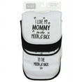 thumbnail image 2 of Hudson Baby Mom Dad Moon & Back Cotton Terry Bib & Burp Cloth Set, 12" x 12", 2 of 5
