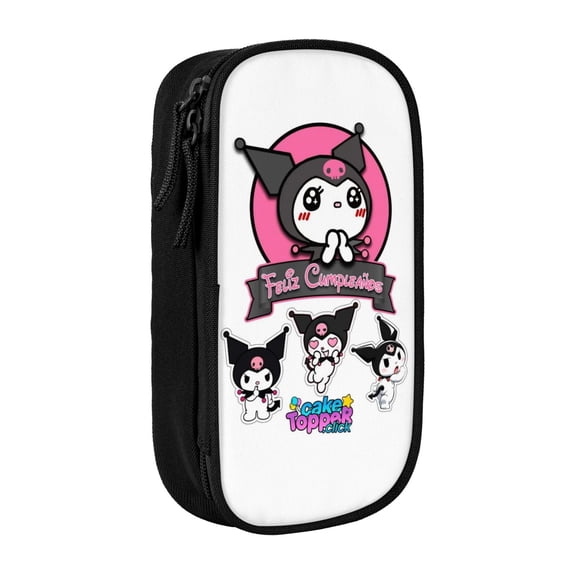 Sanrio Kuromi Pencil Case, Multipurpose Pencase ,Large Capacity Durable Pencil Pouch Storage Pen Bag Organizer Stationery