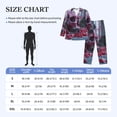 thumbnail image 4 of Sikiie Gothic Red Skull Cemetery Mens Pajama Set, Soft Warm Long Sleeve Sleepwear, Cozy Button-Down Pjs for Men-XX-Large, 4 of 7