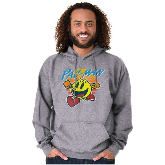 PACMAN Vintage Retro Video Game Hoodie Sweatshirt Women Men Brisco Brands S