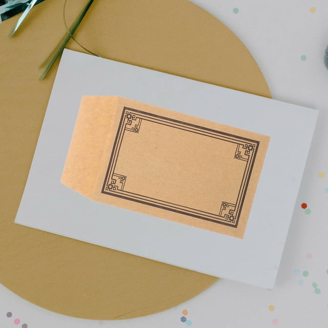 LOLIPPYY 50Pcs Kraft Paper Envelopes Self Sealing Small Cash Envelopes for Budgeting and Organizing Khaki