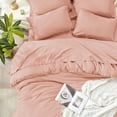 thumbnail image 6 of Andency California King Size Bed in a Bag - 7 Pieces Pink Boho Bedding Comforter Sets for Cal King Bed, Tassel Cozy Fluffy Bed Set with Comforter, Sheets, Pillowcases & Shams, 6 of 8