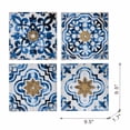 thumbnail image 3 of S/4 Abstract Blue, White, and Gold Wall Decor Accents, 9.5x9.5", 3 of 6