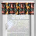 thumbnail image 4 of Ambesonne Zoo Valance & Curtain, Savannah Animal Wild Cats Motif, 55"x36", Seal Brown Dark Orange, 4 of 7