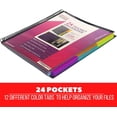 thumbnail image 3 of 24 Pocket Spiral Project Organizer with 12 Dividers, Fits 8.5" X 11" Letter Size Papers Folder Organizer Binder with Front Cover and Customizable Cover, Erasable Write On Tabs for Documents Files, 3 of 7