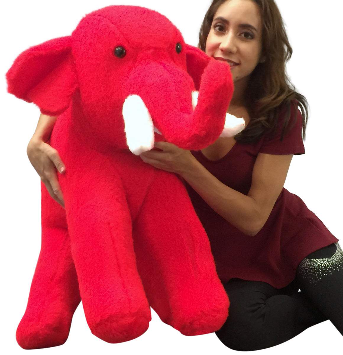 red stuffed elephant