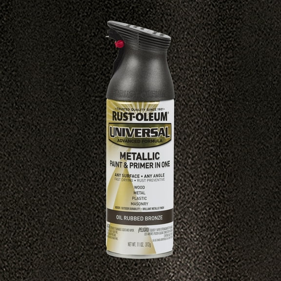 Oil Rubbed Bronze, Rust-Oleum Universal Metallic Paint & Primer Spray Paint-249131, 11 oz