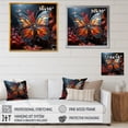 thumbnail image 4 of Designart "Butterfly Imaginative Journey I" Animals Butterfly Floater Framed Canvas Wall Art, 4 of 5