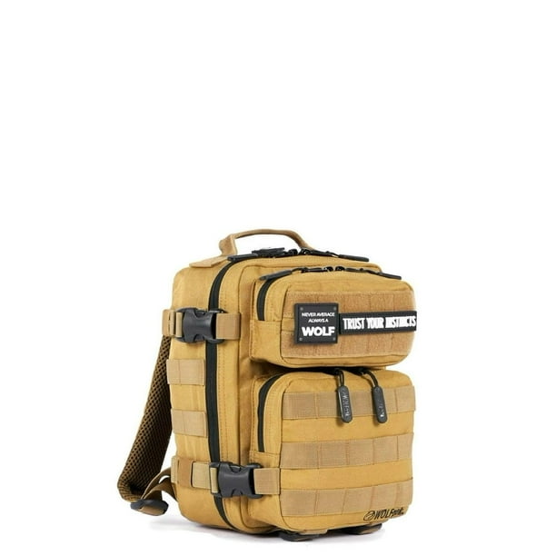 Mochila táctica WolfPak 9L compacta, resistente al agua, color caqui