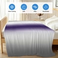 thumbnail image 4 of Gray Purple Cooling Blanket, Lightweight Breathable Summer Throw Blanket with Double Sided Cold Effect, Modern Gradient Geometric Picnic Beach Blankets Bed Sheet for Hot Sleepers 30"x40", 4 of 8