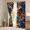 thumbnail image 3 of jejeloiu Wild Deer Moose Black Out Curtains,Jungle Animal Curtains Pack of 2 (42x63 Each),Blue Flower Bowtie Bedroom Curtains For Children,Super Cozy Room Decor, 3 of 6