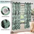 thumbnail image 5 of Wavy Black and Green Pattern Breathable Sheer Curtains 63x52in Soft Light Filtering, UV Protection and Thermal Insulation, 5 of 7
