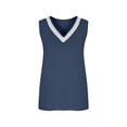 thumbnail image 6 of Vivianyo HD Women's Scoop Neck Sequin Sleeveless Tank Top, Casual Sparkle Party Evening Cami Vest Top, Women's Navy, Sizes S-2XL, 6 of 9