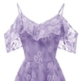 thumbnail image 5 of Gibobby Vestido elegante Vestido Swing Floral Fiesta Cóctel Aline Princesa Encaje Escote Vintage Mujer Mujer Trajes y Conjuntos（Morado， M), 5 of 5