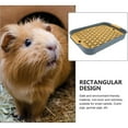 thumbnail image 3 of EastVita Small Animal Toilet 14.4*9.6*2in Rabbit Litter Box Toilet Trainer, Guinea Pig Litter Box with Tray, Anti-Turnover Pet Cleaning Supplies for Rabbit Chinchilla Guinea Pig Double Layer Small, 3 of 5