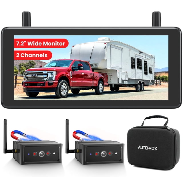 Cámara de Respaldo Inalámbrica AUTO-VOX Magnética 7.2" DVR 1080P