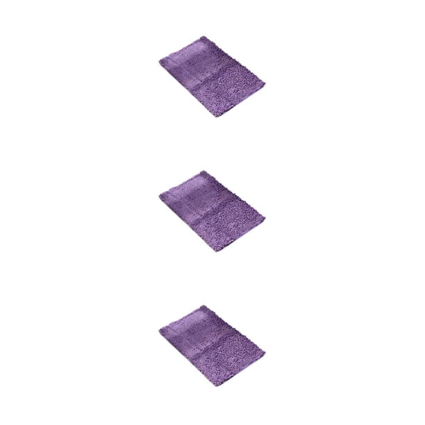 Advancent Alfombrilla de baño Chenille - Fuerte absorción de agua Exquisita textura hecha a mano Absorbente Alfombra de piso Púrpura claro Type1 NO1