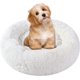 thumbnail image 1 of Cama redonda para gatos y perros (50 cm, blanca), cojín de felpa, cesta suave con forma de dona para gatos y perros pequeños y medianos., 1 of 5