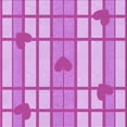 thumbnail image 1 of Ahgly Tapis d'Intérieur Lavable en Machine Carré Transitionnel Fleur Rose, 5 Pieds Carré, 1 of 7