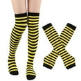 thumbnail image 1 of Bas Rayés pour Femmes, Chaussettes Hautes, Chaussettes d'Halloween, 1 of 3