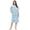 Blue Butterfly, variant on Women's Snap Front Lightweight Housecoat | Short Sleeve House Dress Duster Lounger Robe with Pockets | Cotton Poly Knit, Mid Calf | Pink Stripe - X-Large