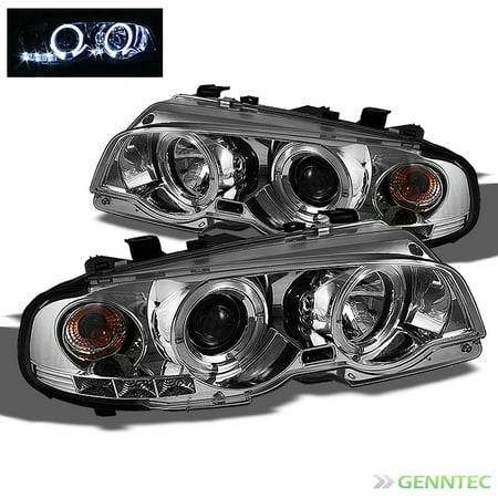 For 2000-2003 BMW E46 3-Series 2 Door 2001-2006 M3 Halo LED Pro Headlights Head Lights Pair Left+Right 2001 (Best Halo Lights For Bmw)