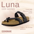 thumbnail image 5 of Cushionaire Luna Cork Footbed Sandals for Women – Comfortable Slip-On Women's Shoes with Genuine Suede Footbed & Arch Support | Slides for Women, 5 of 21
