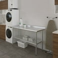 thumbnail image 5 of AmGood 24 in. x 60 in. Stainless Steel Work Table with 1.5 in. Backsplash | Metal Kitchen Food Prep Table, 5 of 9