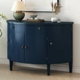 thumbnail image 2 of Sideboard Buffet Cabinet, 4 Door Cabinet With Drawer, 3 Adjustable Shelves U-shaped Curved Design Storage Cabinet For Entryway, Corridor, Dining Room, 2 of 9