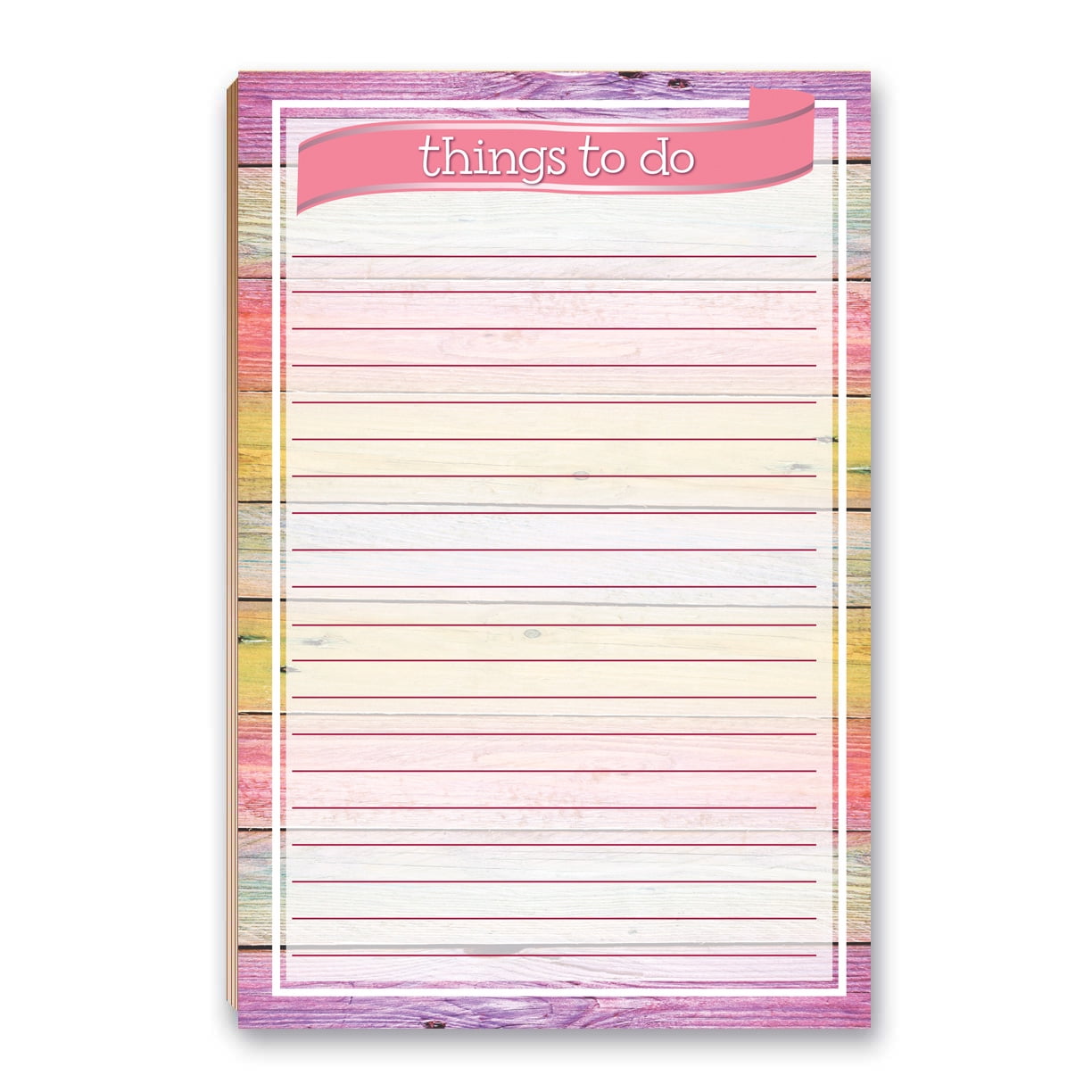 To Do Magnetic Notepad – 5.5 x 8.5 in.  Colorful Barnwood - B45015