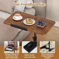 thumbnail image 6 of Walnut Tilting Height Adjustable Mobile Rolling Laptop Standing Desk, 6 of 8