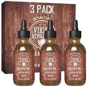 Viking Revolution - Beard Oil Conditioner - All Natural Sandalwood Scent with Argan & Jojoba Oils - Softens & Strengthens Beards and Mustaches for Men (Sandalwo